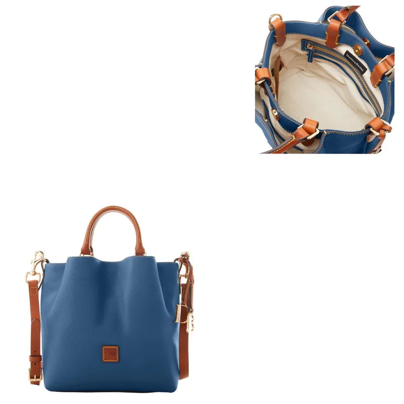 Dooney & Bourke Blue Pebble Grain Small Barlow
