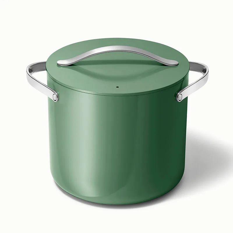 Caraway 12Qt Nonstick Ceramic Stockpot W/ Lid Sage
