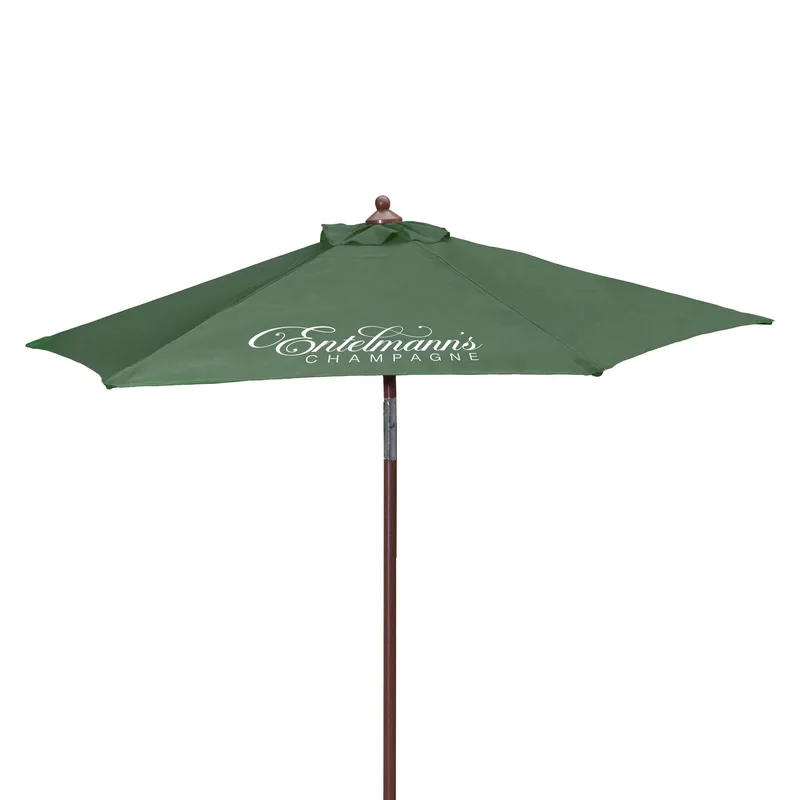 7' Wood Look Tilting Market Umbrella Kit (1 Imprint) view 5