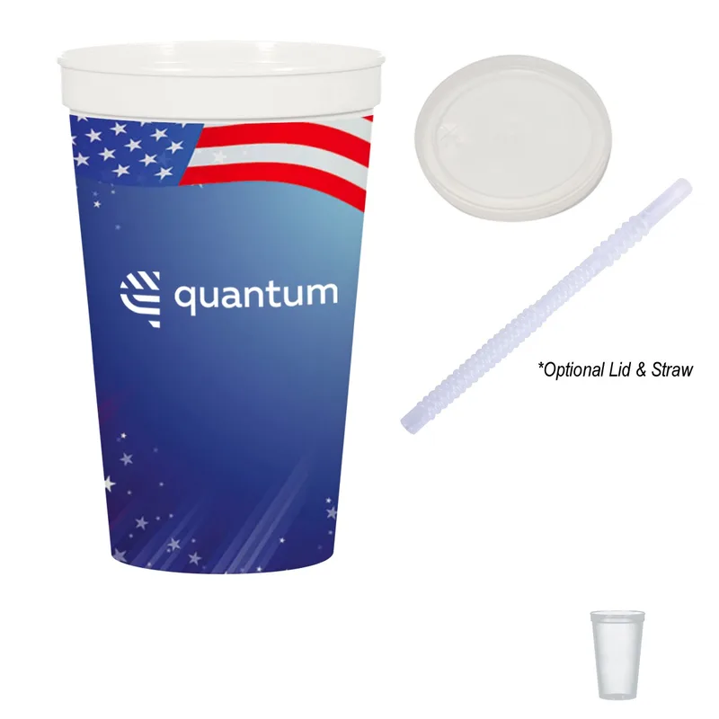 22 Oz. Full Color Big Game Stadium Cup view 2