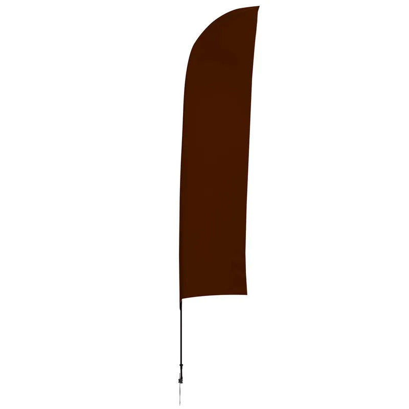 13' Solid-Color Blade Sail Sign Flag, 1-Sided, Ground Spike view 5