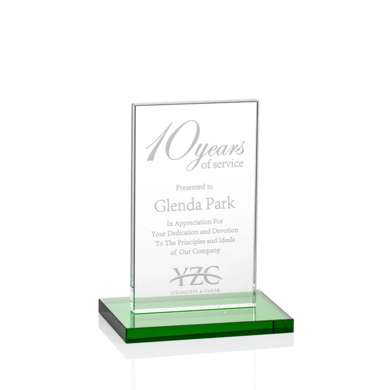 Deep Etch, Standard base, Green, 4" x 5.375" x 3"