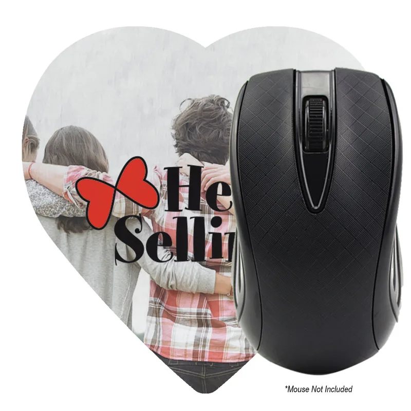 Heart Shaped Computer Mouse Pad - Dye Sublimated view 2