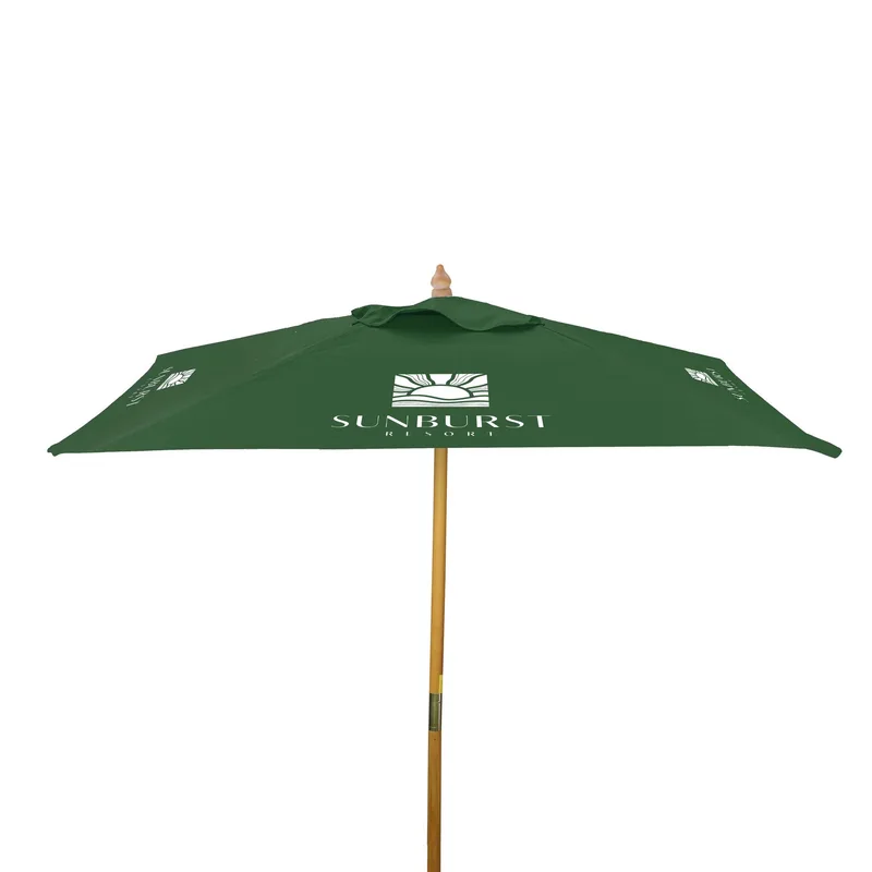 8' Square Wood Market Umbrella Kit (4 Imprints) view 7