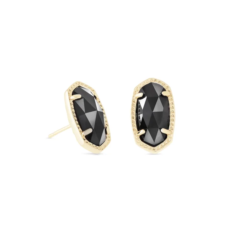 Kendra Scott Ellie Gold Stud Earrings in Black