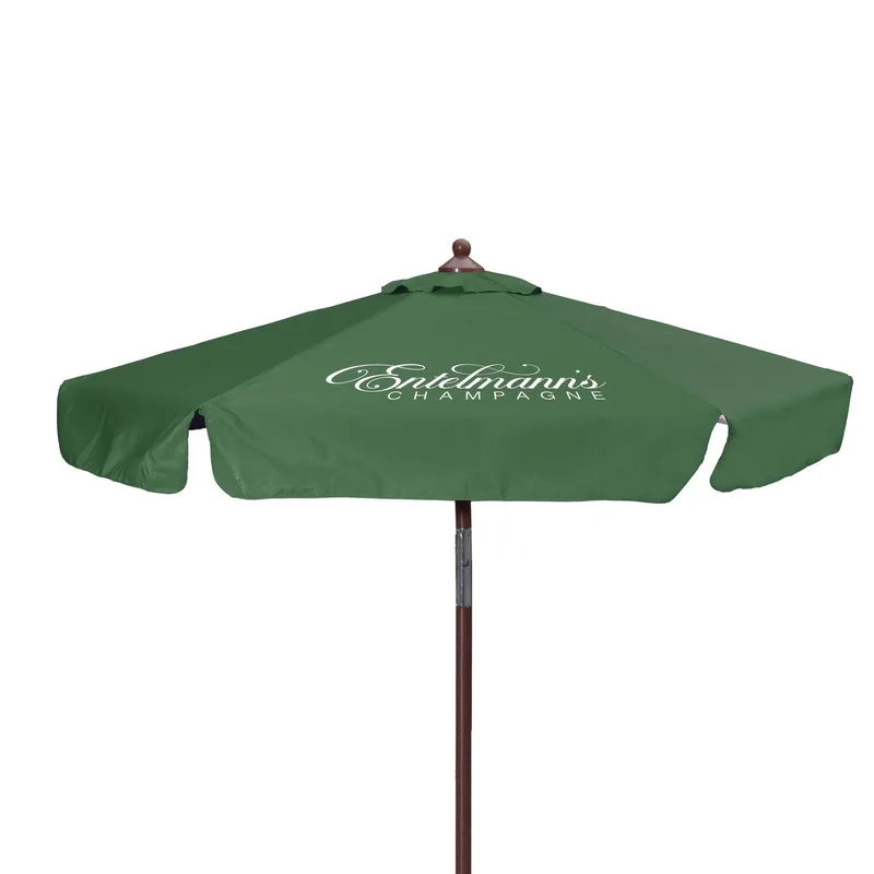 7' Wood Look Tilting Market Umbrella Kit With Valance 1 Imp view 5