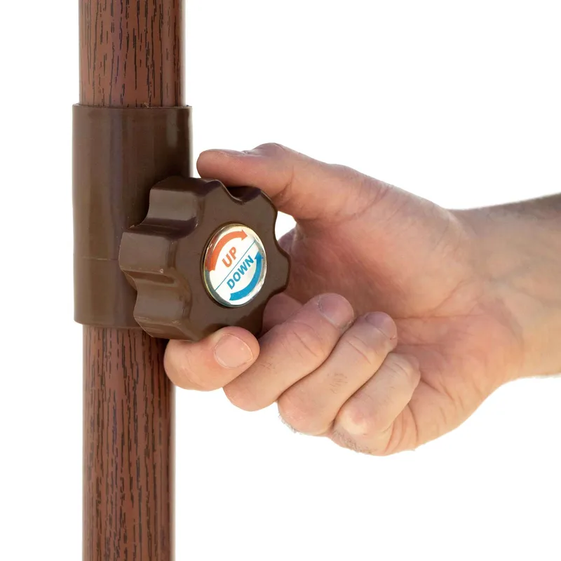 9' Wood Look Tilting Market Umbrella Kit (4 Imprints) view 4