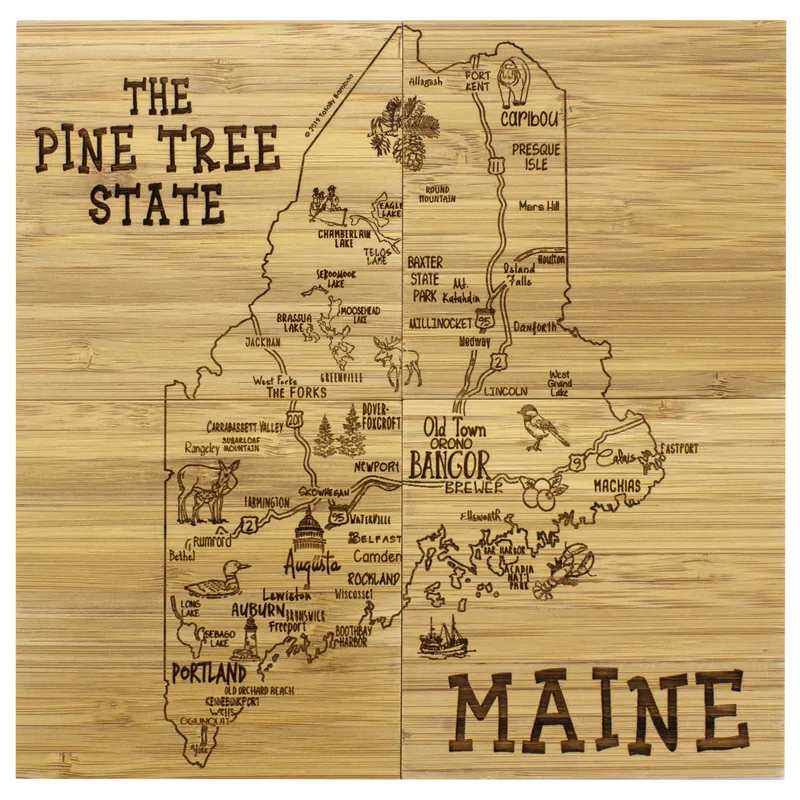 Maine Puzzle Coaster Set view 2