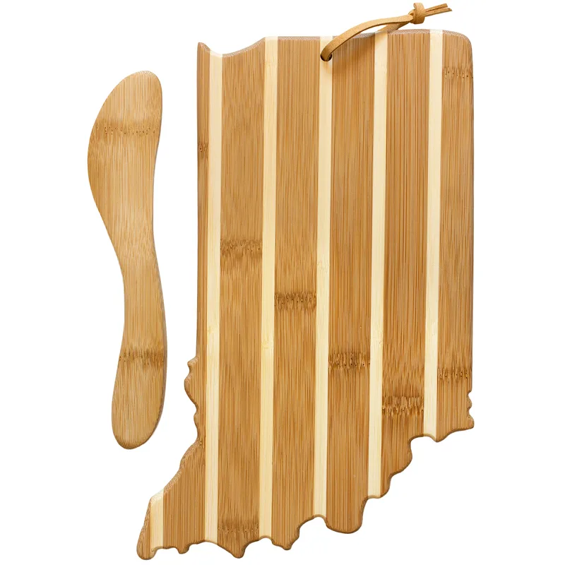 Indiana Charcuterie Board with Spreader Knife Gift Set view 2