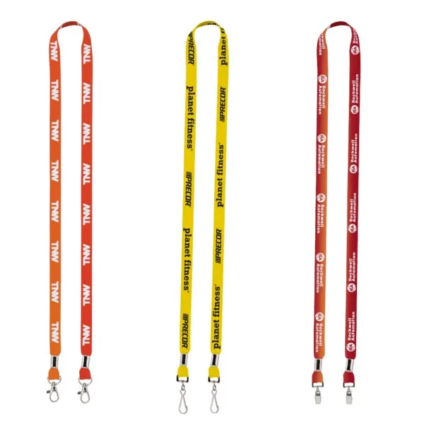 IMPORT Rush 1/2" Dye-Sublimated 2-Ended Lanyard with Dual Silver Crimps & Split-Rings