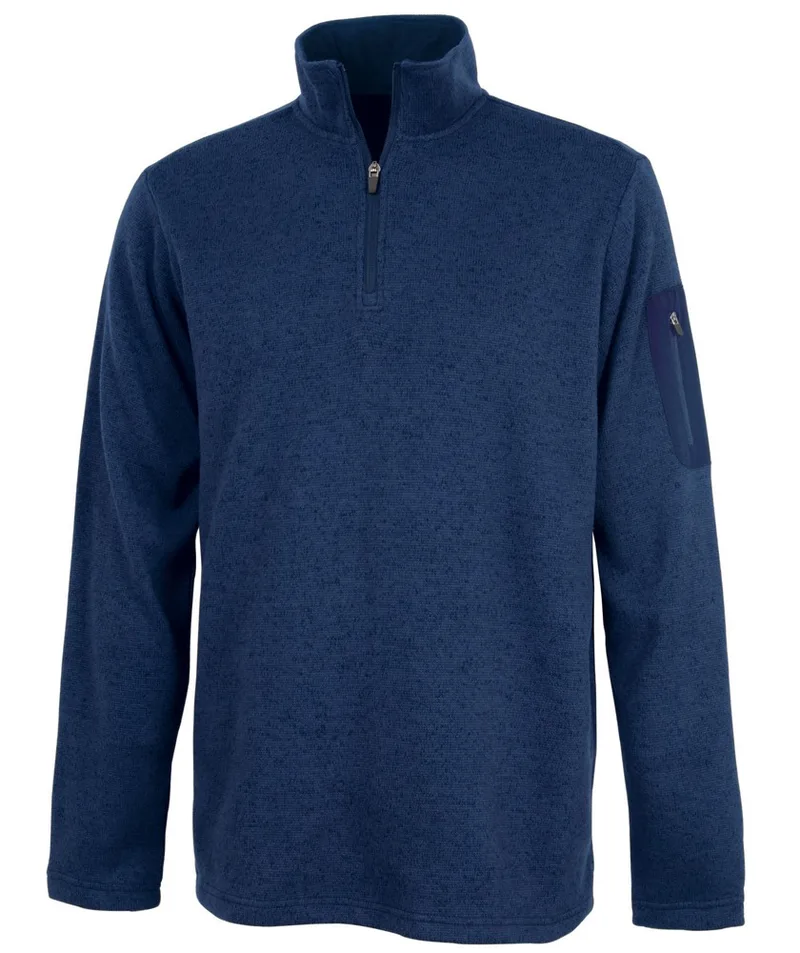 Men's Heathered Fleece Pullover view 3