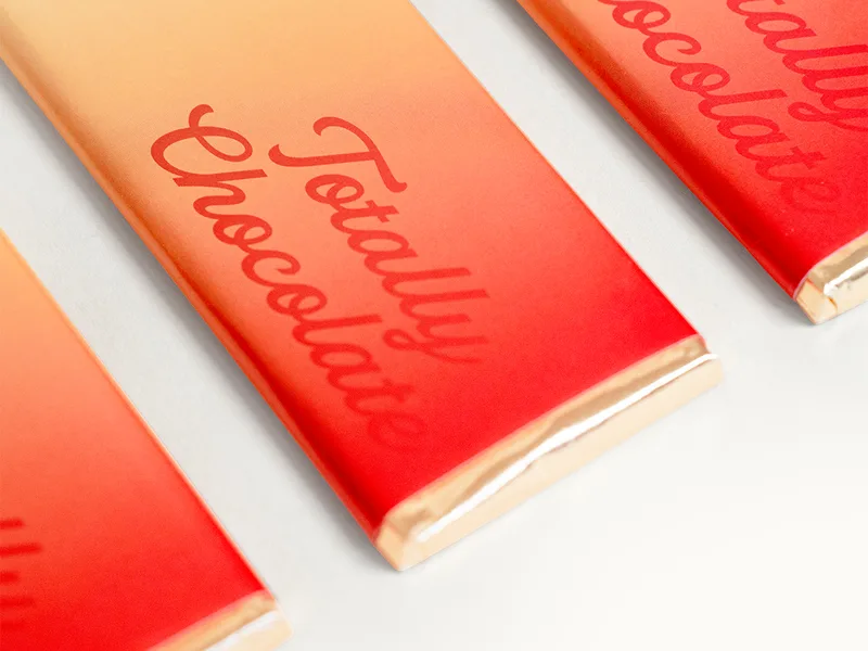 2"x 5" Brand Impact Custom Chocolate Wrapper Bar (Extra Thick) view 3