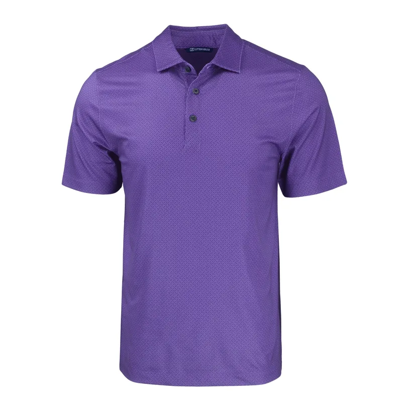 Cutter & Buck Pike Eco Tonal Geo Print Stretch Recycled Mens Polo view 5