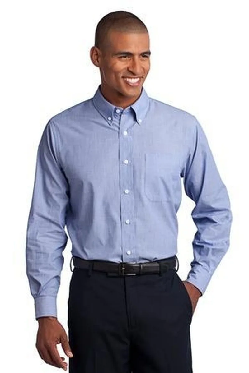 Port Authority® Tall Crosshatch Easy Care Shirt.