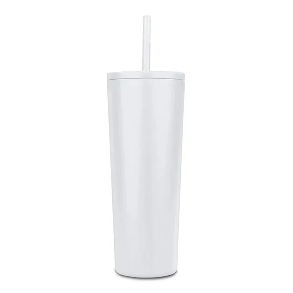27 Oz. Natick Double Wall SS Mug w/Straw view 2