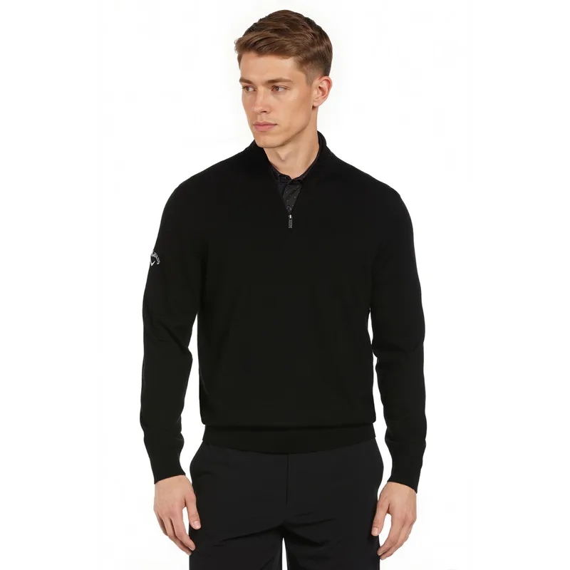 Callaway® Merino Blend Men's Thermal 1/4 Zip Sweater view 4