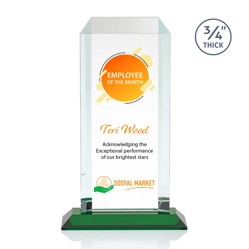 VividPrint™, Standard base, Green, 7" x 11.75" x 3"