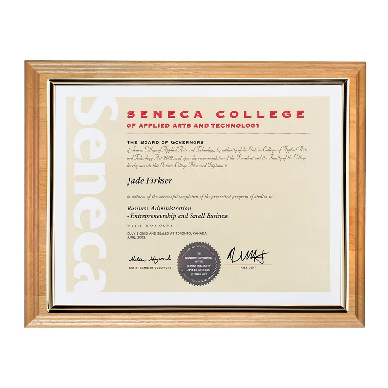 Bamboo Certificate Holder