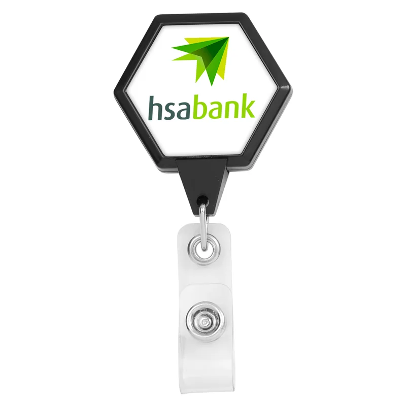JUMBO Hexagon Retractable Badge Reel view 4