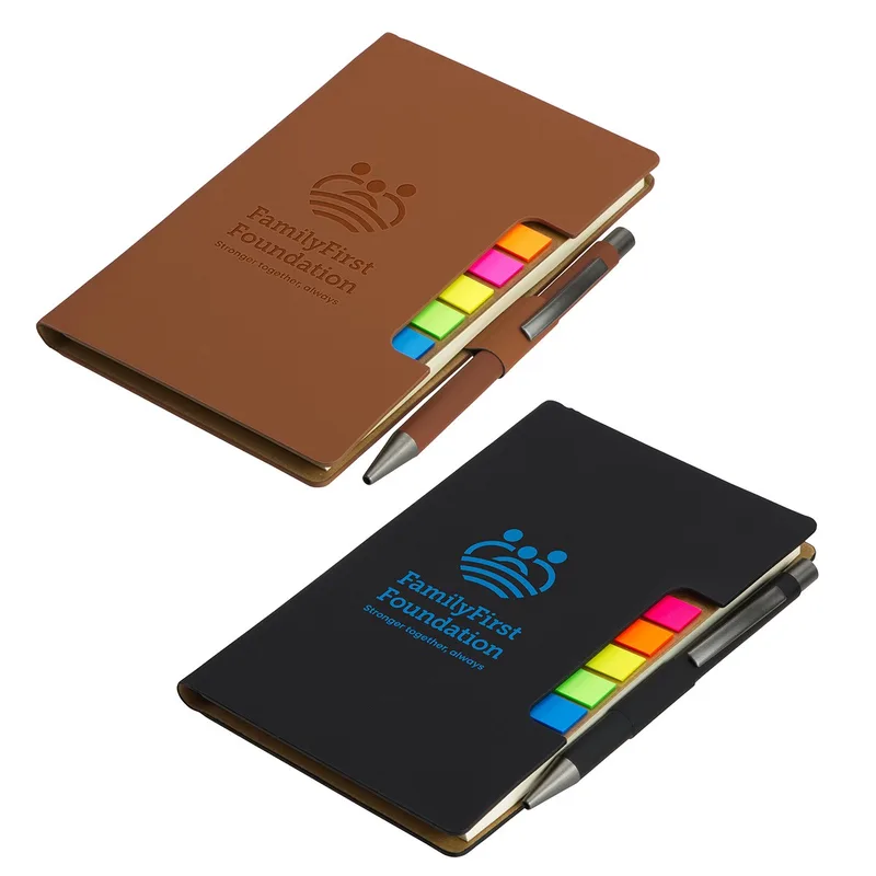 Alliance Hardcover Journal With Sticky Flags & Pen view 2