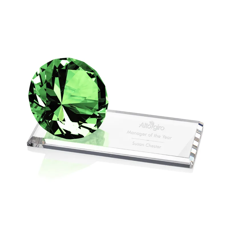 Emerald, 6" x 3"
