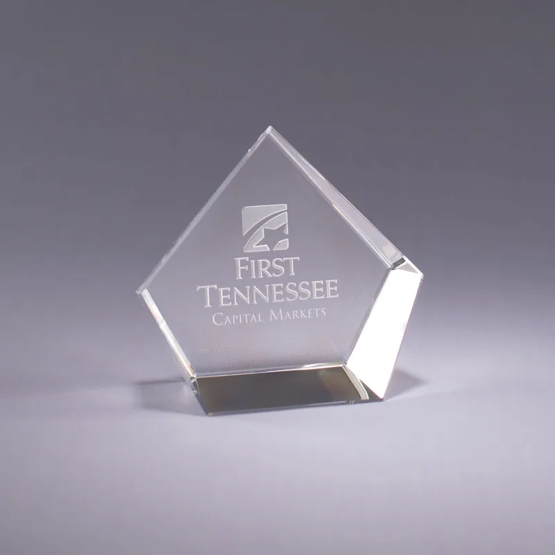 Pentangle Crystal Paperweight view 2