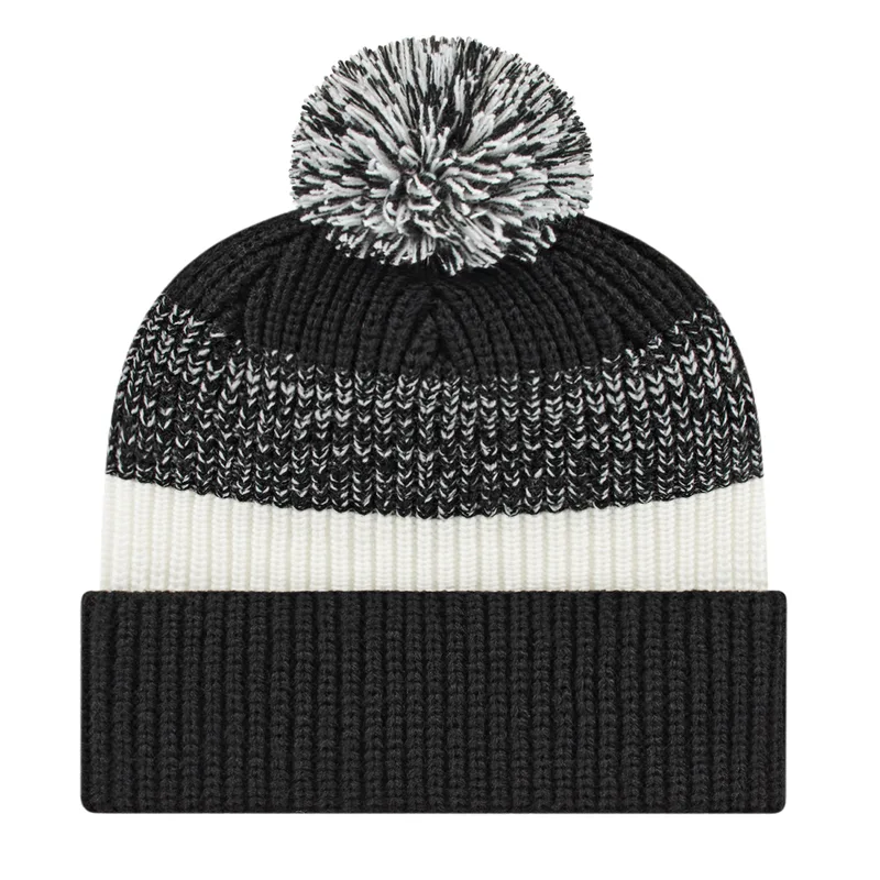 Thick Ribbed Knit Cap With Cuff view 3