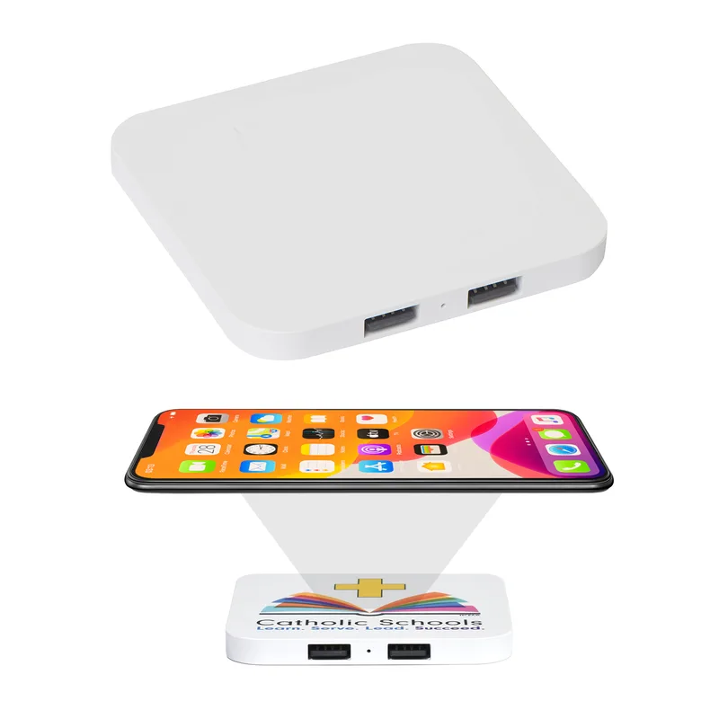 10 Watt Wireless Charger with 2 USB Ports view 2