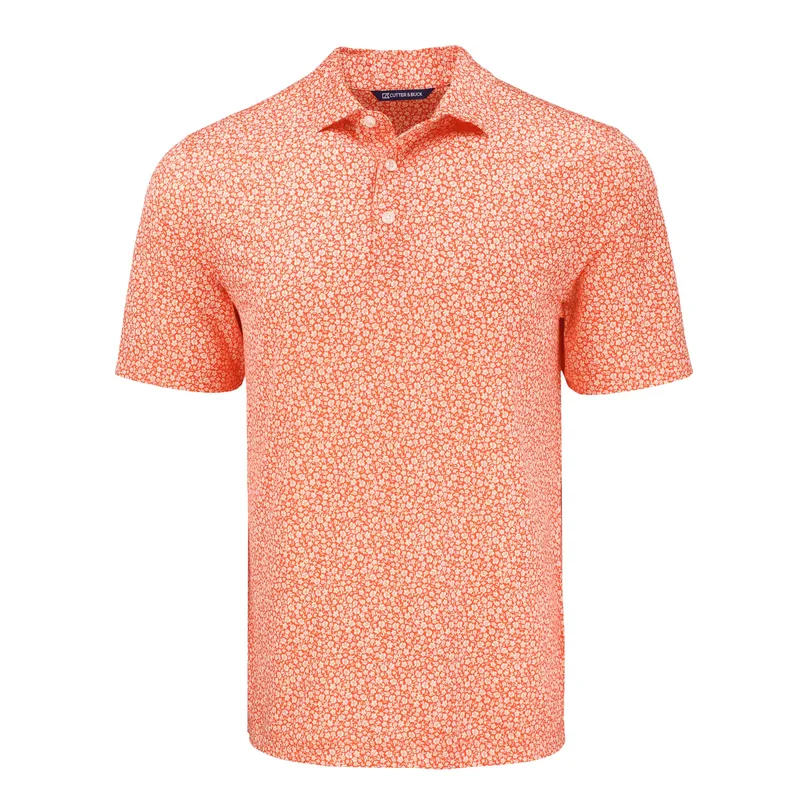 Cutter & Buck Pike Eco Flora Print Recycled Mens Polo view 4