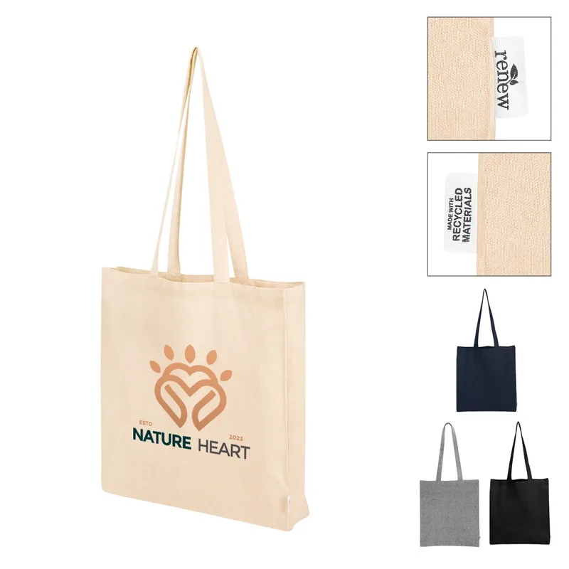 Arden 3 Oz. Recycled Cotton Canvas Tote Bag view 2