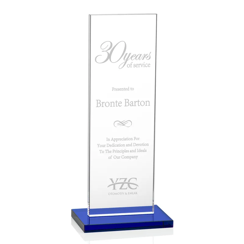 Deep Etch, Standard base, Blue, 4" x 9.375" x 3"