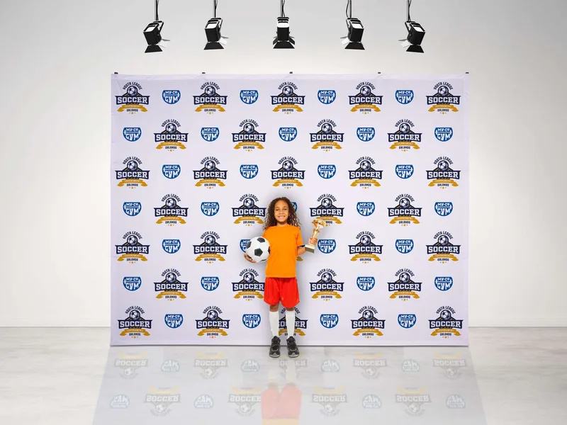 10' Straight Splash Floor Display Wrap Kit (Poly Knit) view 7