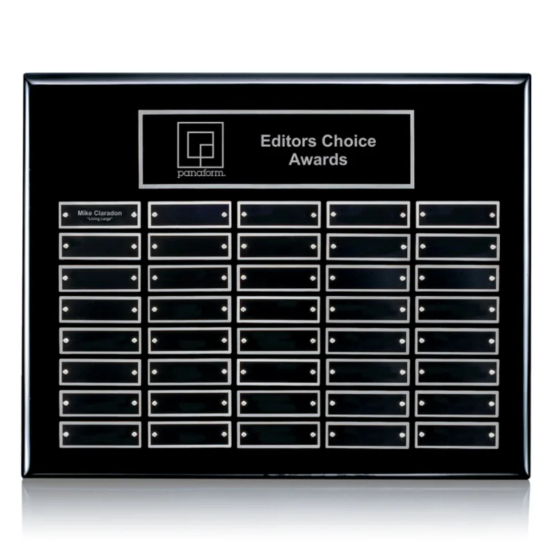 Black, Silver, 40 Plate