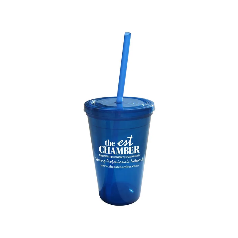 Geneva 16 Oz Tumbler w/Straw view 3