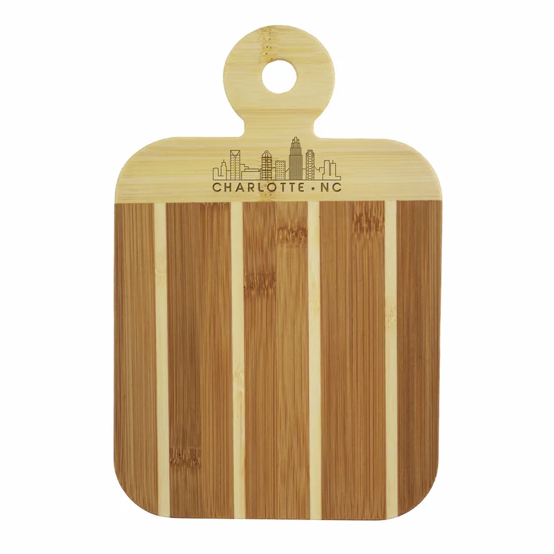 Striped Paddle Charlotte City Skyline Board