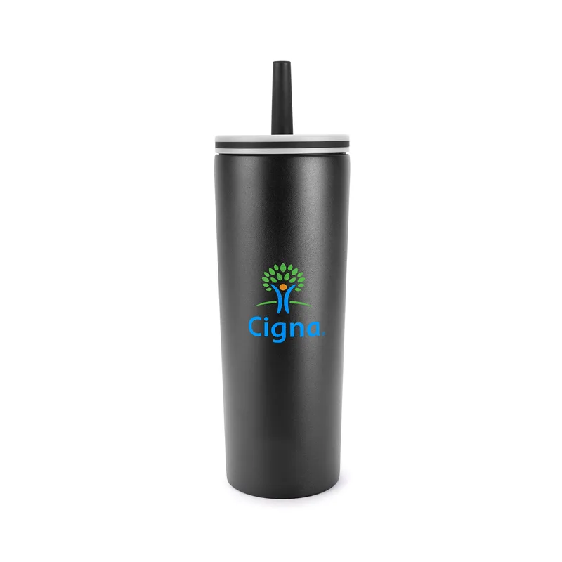 ChillFlow 24oz Stainless Steel Mug with Straw view 4