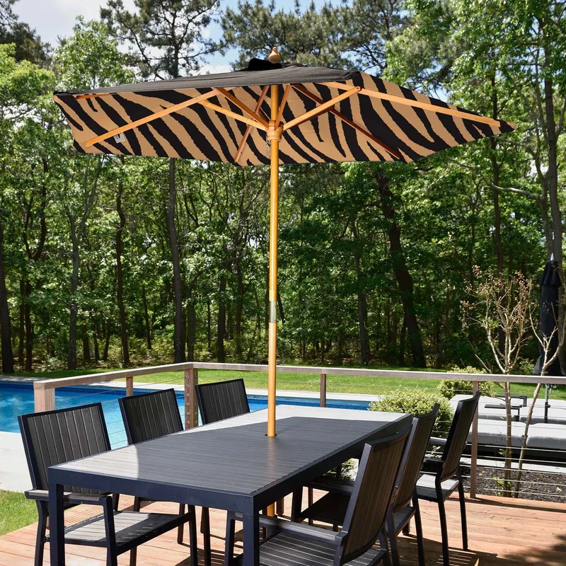 7' Wood Market Umbrella Kit Double-Sided (Dye Sublimation) view 3