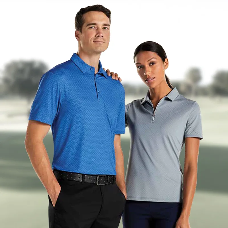 Callaway® All Over Stitched Moisture Wicking Women's Chev Polo Shirt with Custom Logo view 5