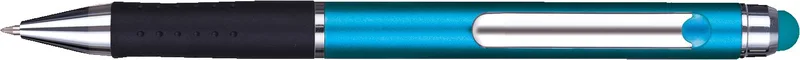 Aqua Blue/Black/Silver Blank Clip View