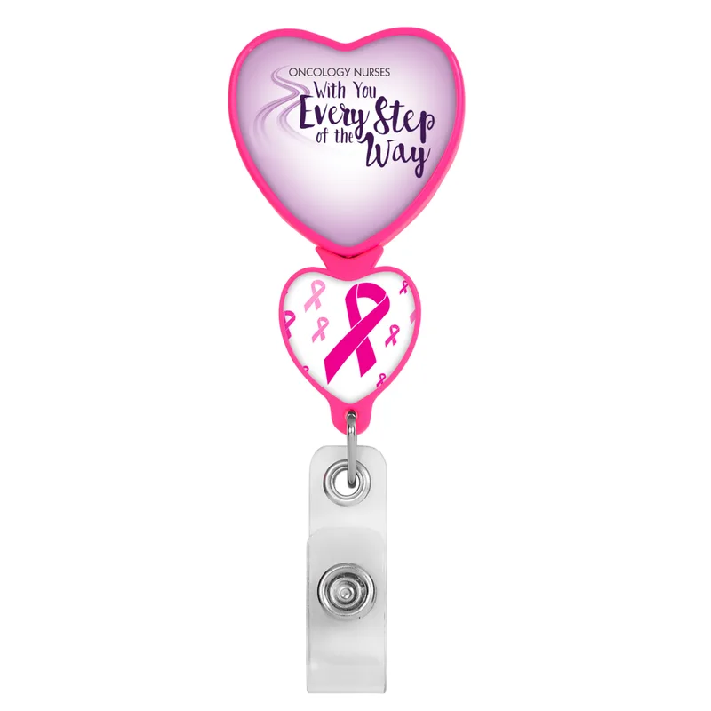 Double Up Heart Retractable Badge Reel view 4