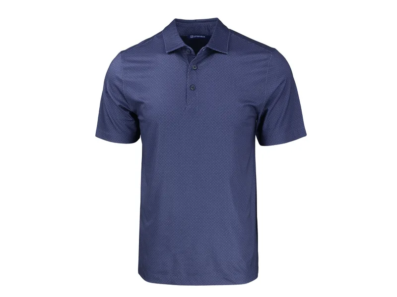 Cutter & Buck Pike Eco Tonal Geo Print Stretch Recycled Mens Big & Tall Polo view 3