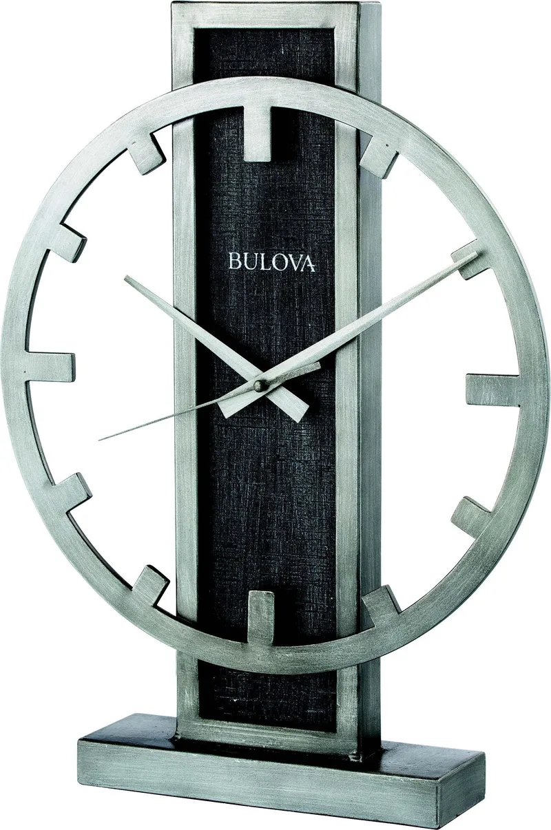 Bulova Clocks Silver Streak Table Clock