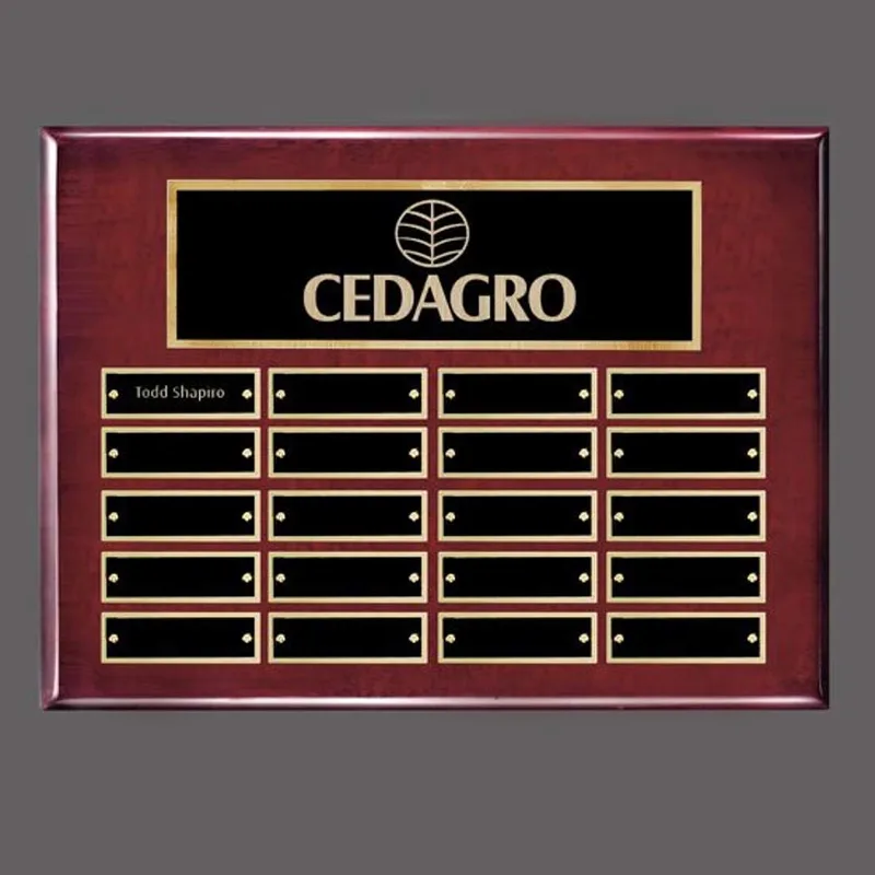 Rosewood, Gold, 20 Plate