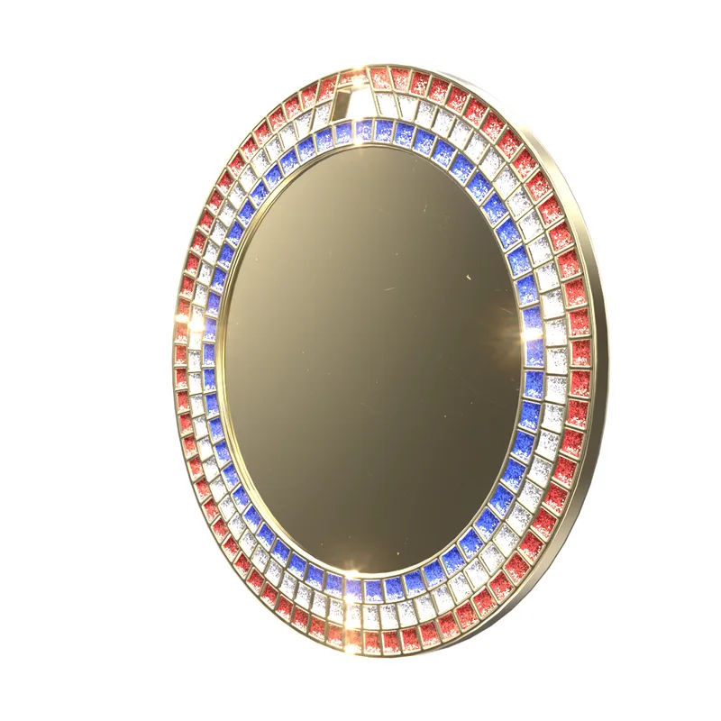 Vibraprint® Bright Red, White & Blue GEM Insert Medallion (2-3/4") view 5