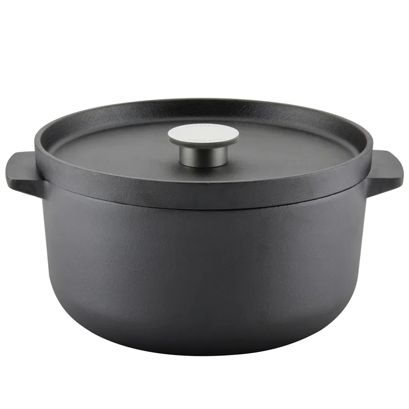 KitchenAid 6 Qt. Pre-Seasoned Cast Iron Round Dutch Oven