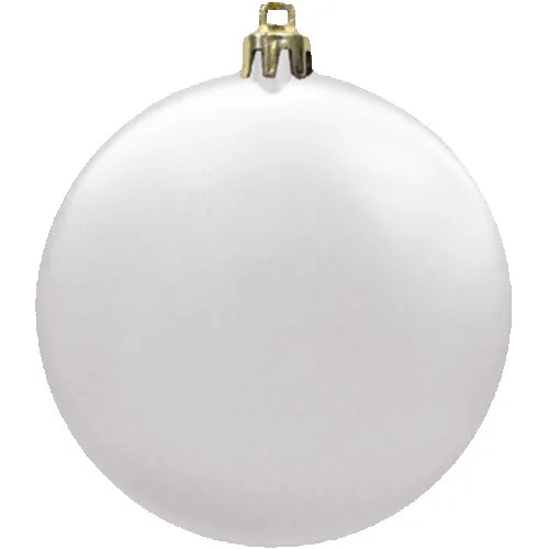 3" Satin Finish Flat Shatterproof Ornament view 2