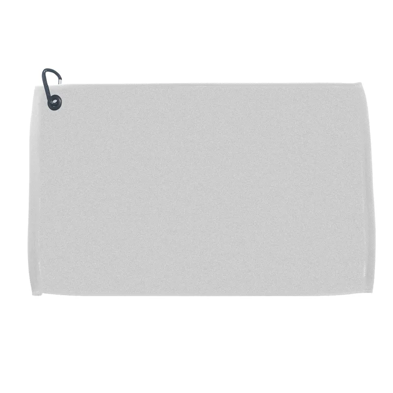 100% Cotton Jacquard Woven Golf Towel w/Carabiner view 3