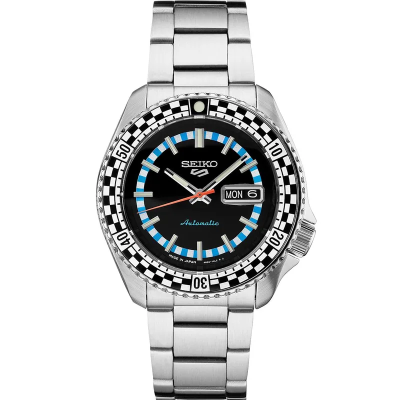 Seiko Watch 5 Sports Ss Automatic Black Dial Se