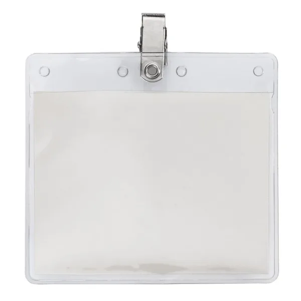 4" x 3" Printed Horizontal Vinyl Pouch with Bulldog Clip view 3