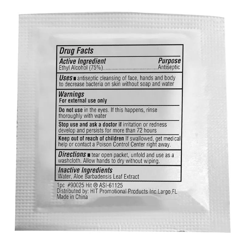 Single Use Alcohol Antibacterial Wipe view 3